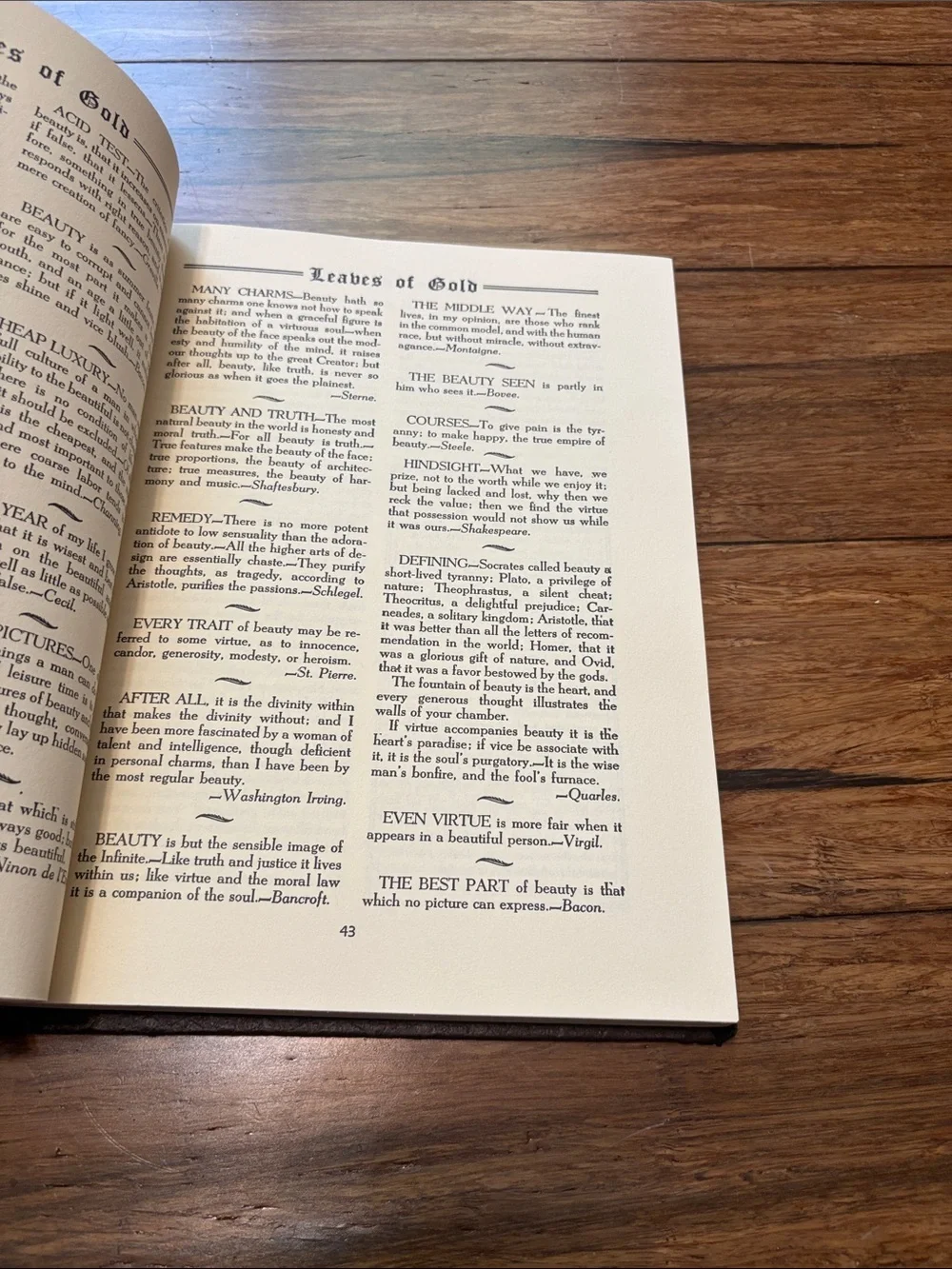 Leaves Of Gold 1948 Leather-bound Anthology Book